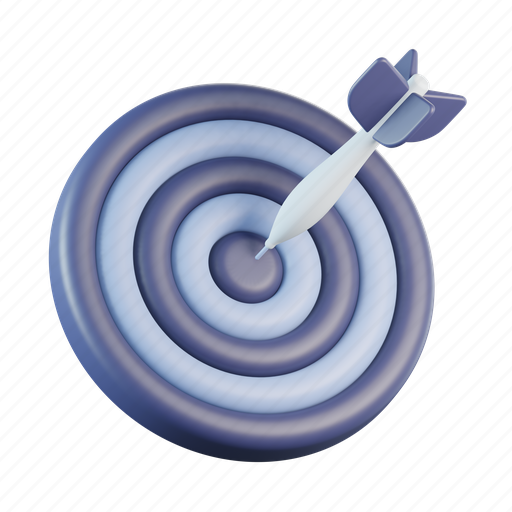 Bullseye, arrow, dartboard, dart, archery, game 3D illustration - Download on Iconfinder