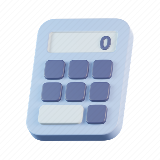 Calculator, finance, math, mathematics, accounting, education 3D illustration - Download on Iconfinder