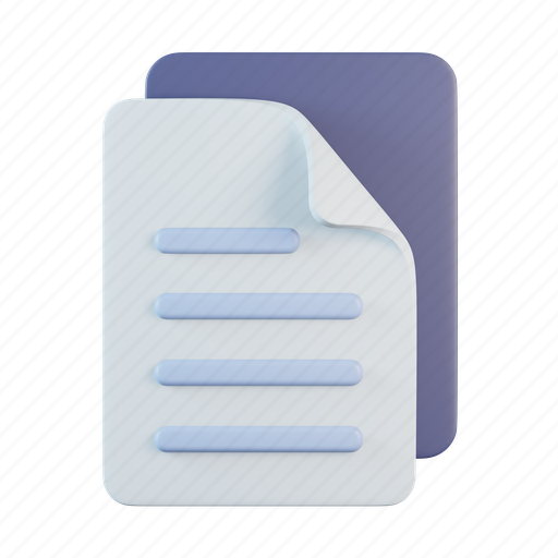 Copy, document, data, files, paper, sheet 3D illustration - Download on Iconfinder