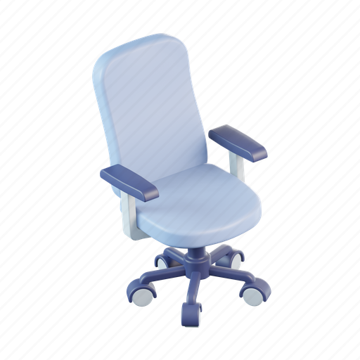 Office, chair, armrest, interior, furniture, seat 3D illustration - Download on Iconfinder