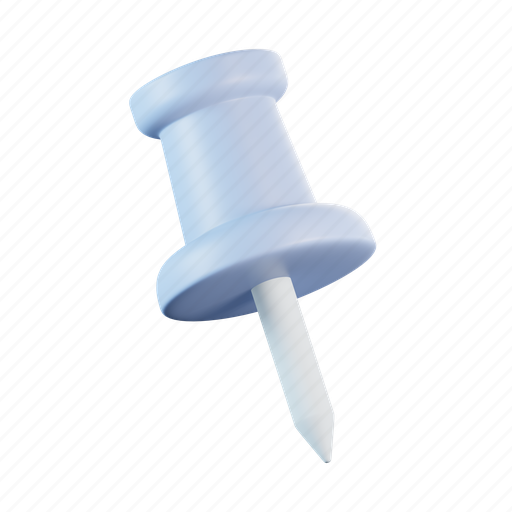 Thumbtack, pushpin, drawing pin, pin, stationery, locate, tool 3D illustration - Download on Iconfinder