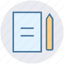 document, edit, page, paper, pencil, sheet 