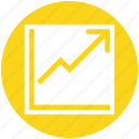 arrow, bars, chart, diagram, growth, report, sales