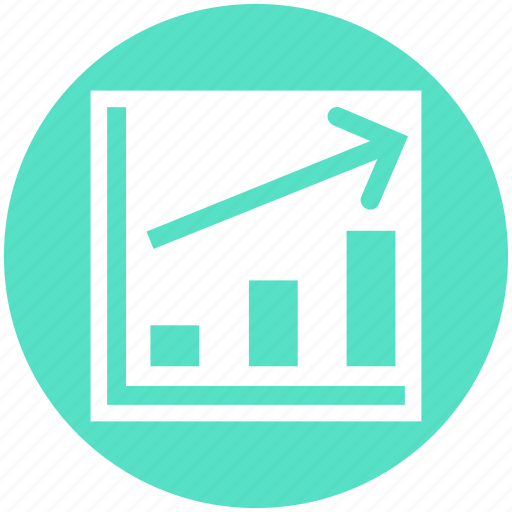 Arrow, bars, chart, diagram, growth, report, sales icon - Download on Iconfinder