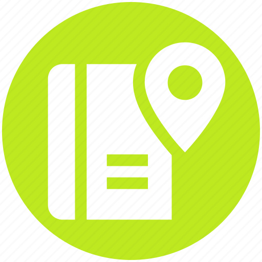 Book, ebook, location, magazine, map, navigation, pin icon - Download on Iconfinder