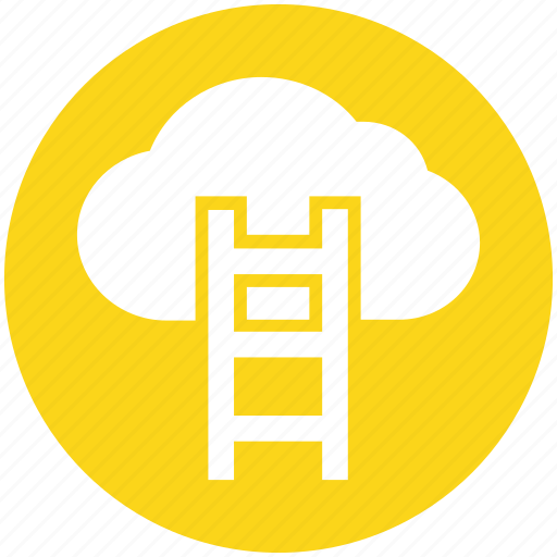 Aspiration, cloud computing, cloud hosting, data cloud, stairs icon - Download on Iconfinder