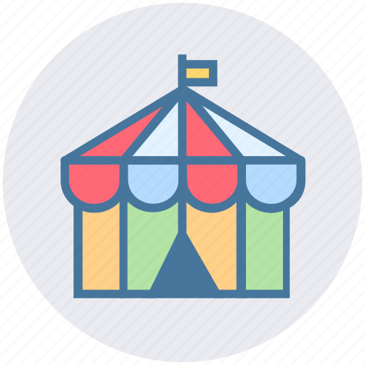 Circus, circus tent, fair, fairground, fun, park tent, tent icon - Download on Iconfinder