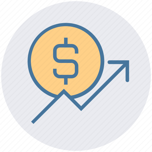 Business, dollar coin, growth, investment, profit, progress, up icon - Download on Iconfinder