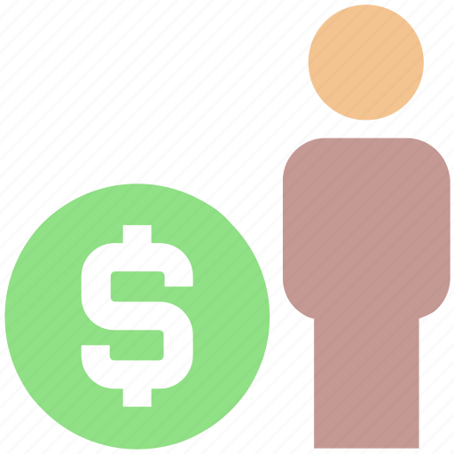 Business, coin, dollar, man, money, office, people icon - Download on Iconfinder