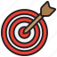target, aim, arrow, bullseye, goal 