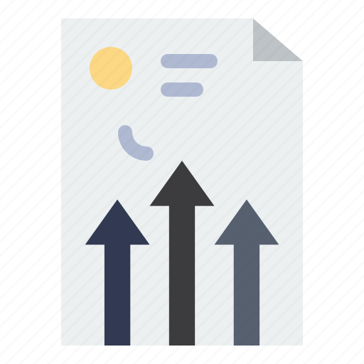 Arrow, business, document, graph, report icon - Download on Iconfinder