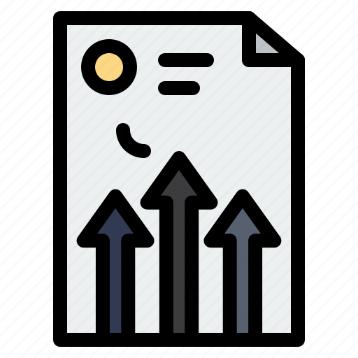 Arrow, business, document, graph, report icon - Download on Iconfinder