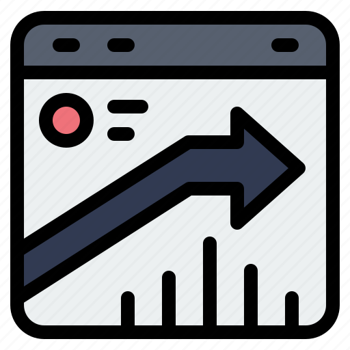 Arrow, browser, growth, report, seo icon - Download on Iconfinder