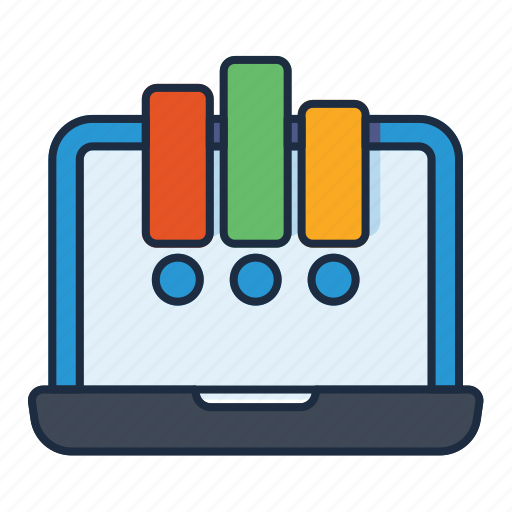 Analytics, bar, chart, graph, laptop icon - Download on Iconfinder
