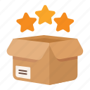 parcel, package, shipping, delivery, logistic, rate, star