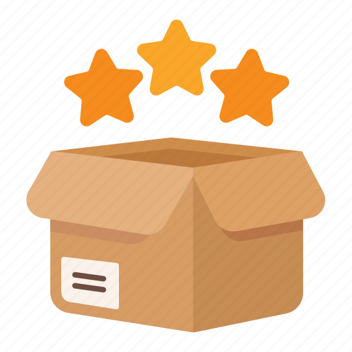 Parcel, package, shipping, delivery, logistic, rate, star icon - Download on Iconfinder