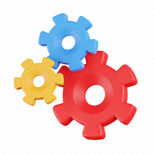 Hardware, gears, marketing, strategy, business, technology, communication 3D illustration - Download on Iconfinder
