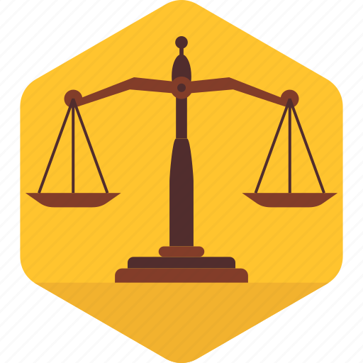 Law scale vector icon. justice symbol weight balance sign of law