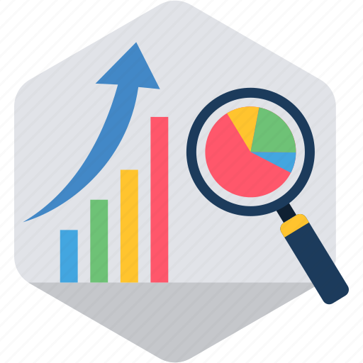 Bar, search, analytics, business, chart, graph, magnifier icon - Download on Iconfinder