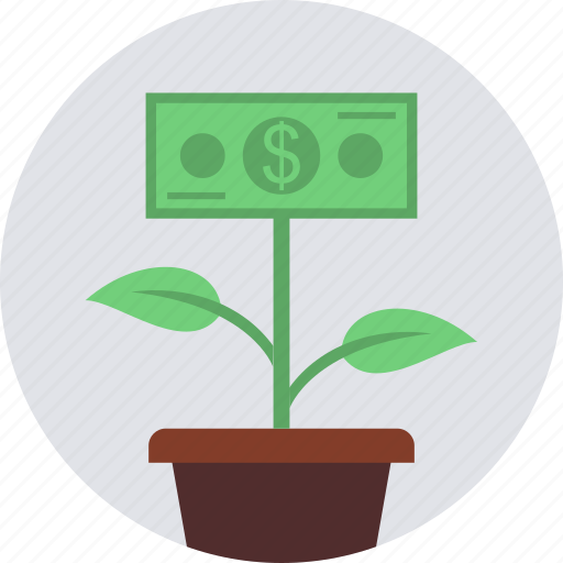 Green, grow, money, plant, dollar, earings, making icon - Download on Iconfinder