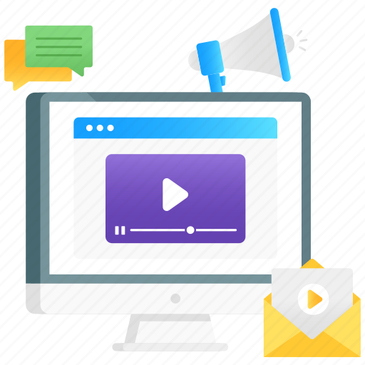 Video, marketing, video marketing, live video, video streaming, online video, live broadcast icon - Download on Iconfinder