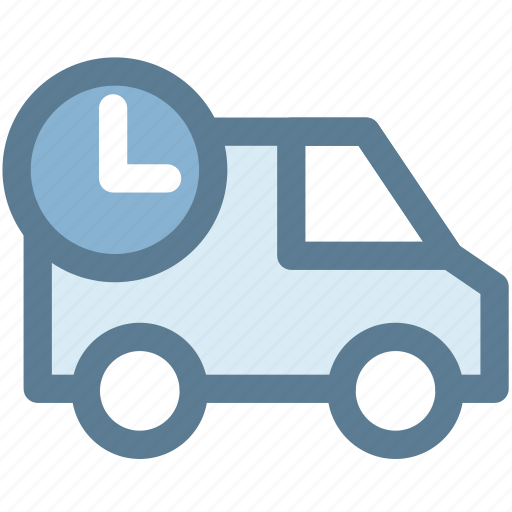 Clock, delivery, logistics, package, time, truck icon - Download on Iconfinder