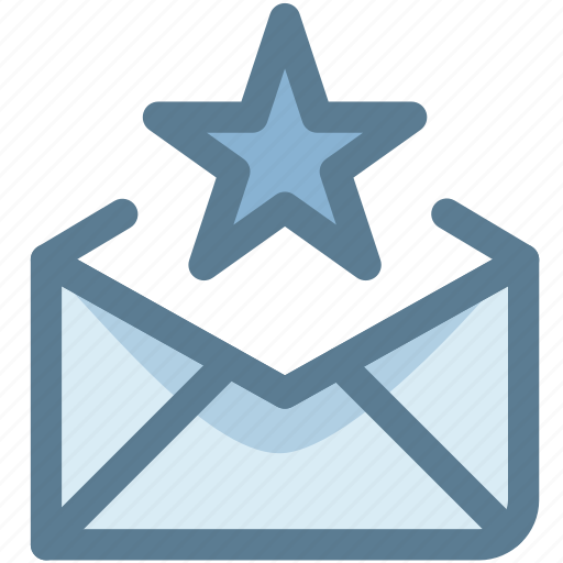 Email, favorite, favorite email, letter, receive, star icon - Download on Iconfinder