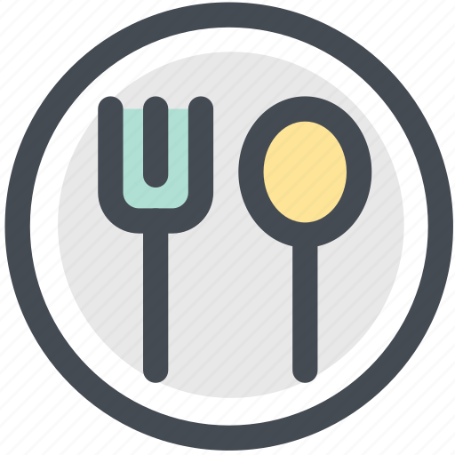 Fork, plate, restaurant, spoon, tableware icon - Download on Iconfinder