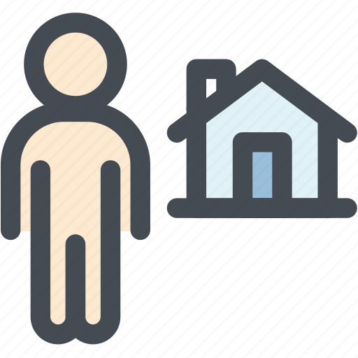 Architecture, home, house, man, single house icon - Download on Iconfinder