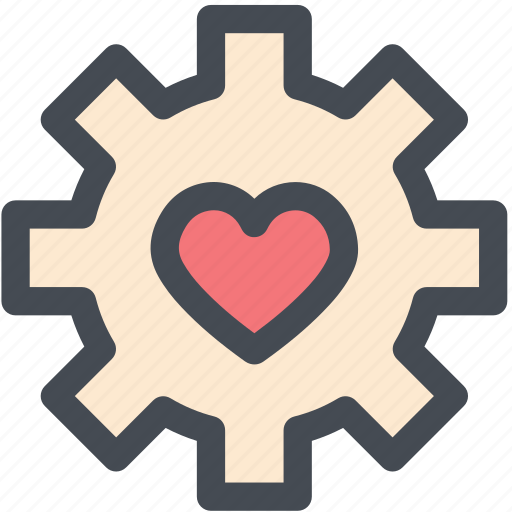 Favorite settings, gear, heart, love, mechanism, setting icon - Download on Iconfinder