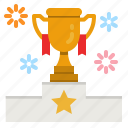 success, prize, award, podium, cup