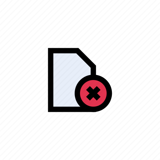 Cancel, delete, document, file, remove icon - Download on Iconfinder