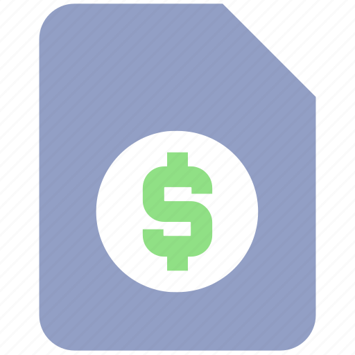 Business, document, dollar, file, money, page, sign icon - Download on Iconfinder