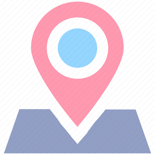 Direction, internet, location, map, map pin, navigation, pin icon