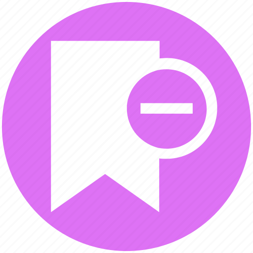 Bookmark, minus, remove, ribbon, tag, vertical icon - Download on Iconfinder