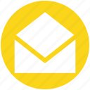 envelope, letter, mail, message, open, open envelope