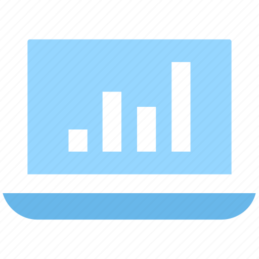 Analytics, business, chart, graphic, info, laptop, notebook icon - Download on Iconfinder