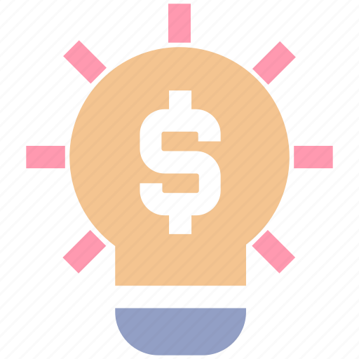 Bulb, creative, dollar, idea, light, light bulb, money icon - Download on Iconfinder