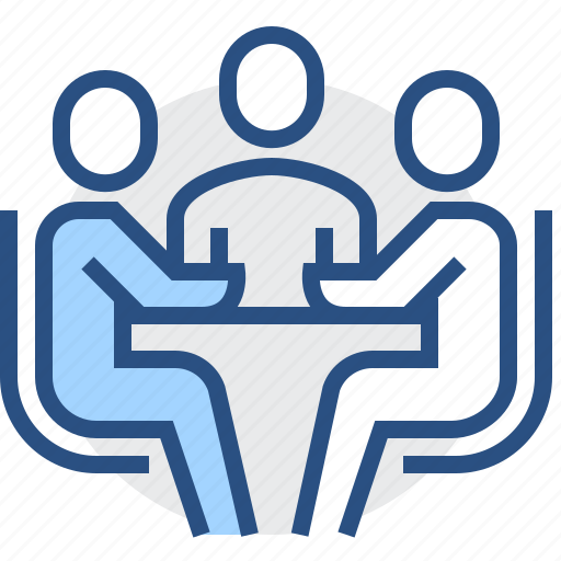 Business, collaborate, discuss, meeting, talk, communication, table icon - Download on Iconfinder