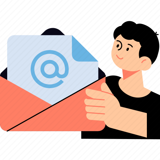 Email, mail, message, e-mail, marketing, social media, newsletter illustration - Download on Iconfinder