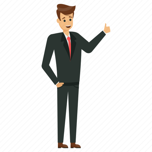 Business character, businessman giving thumbs up, friendly businessman, happy businessman, successful businessman illustration - Download on Iconfinder