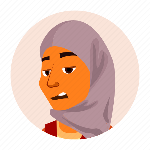 Arab, emotion, expression, face, people, woman icon - Download on Iconfinder