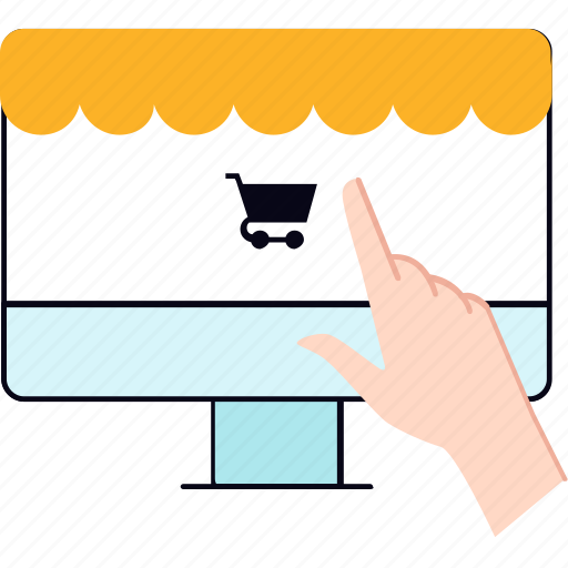 Shopping, online shop, online store, ecommerce, online, web, business illustration - Download on Iconfinder