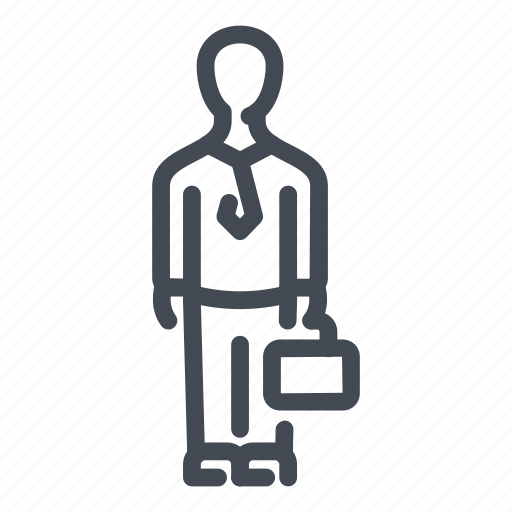 Brief, business, businessman, case, man, people, person icon - Download on Iconfinder