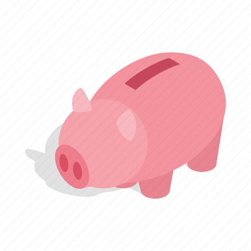 Bank, banking, cash, currency, isometric, piggy, save icon - Download on Iconfinder
