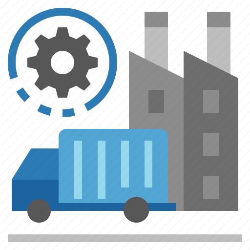Distribution, factory, manufacture, production, supply chain management icon - Download on Iconfinder