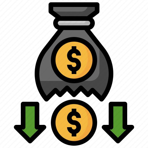 Money, loss, decrease, business, finance, bag, dollar icon - Download on Iconfinder