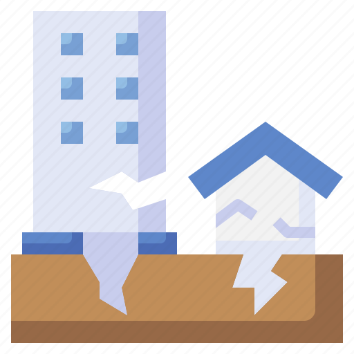 Earthquake, destruction, business, finance, architecture icon - Download on Iconfinder