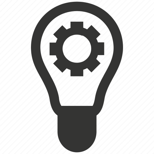 Creative, gear, idea, light bulb icon - Download on Iconfinder