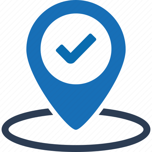 Approved location, location, pin, pointer, gps, direction, point icon - Download on Iconfinder